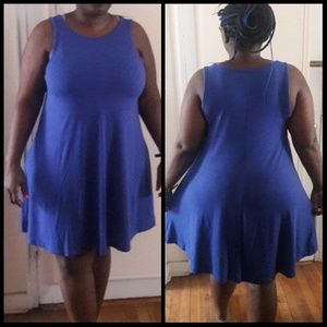 Blue Sleeveless Knit Dress XL